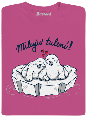 Miluju tulení dětské tričko Fuchsia