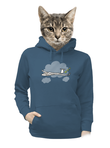 Větroň dámská mikina klokanka Denim