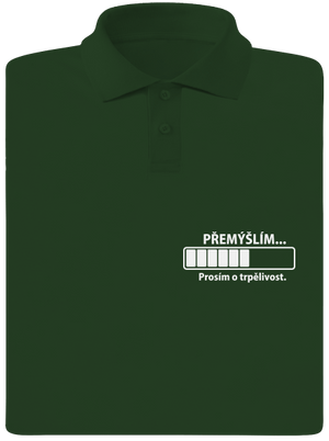 Přemýšlím pánská polokošile Bottle Green Mal