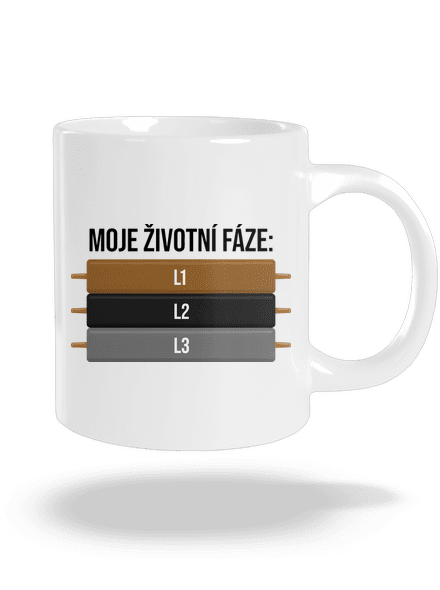 Moje životní fáze velký hrnek White