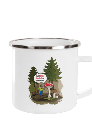 Bacha houbař plecháček White