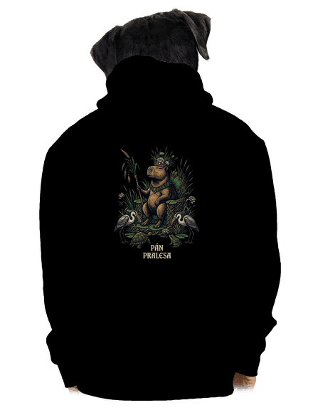 Pán pralesa pánská mikina na zip Black