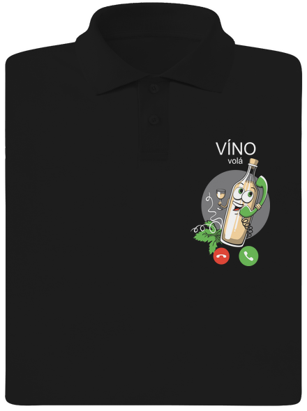 Bílé víno volá pánská polokošile Black