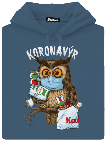 Koronavýr dámská mikina klokanka Denim
