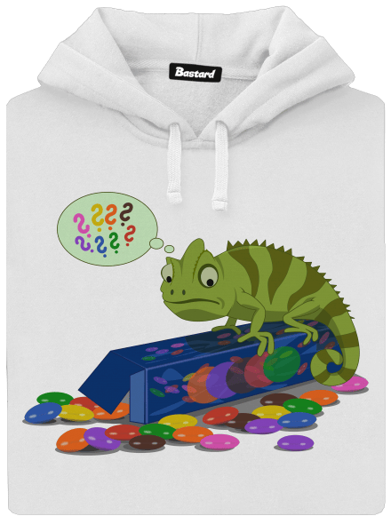 Zmatený chameleon dámská mikina klokanka White