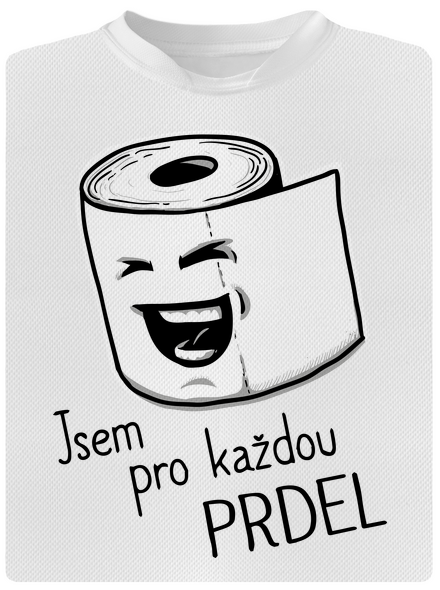 Prdel dětské sportovní tričko White