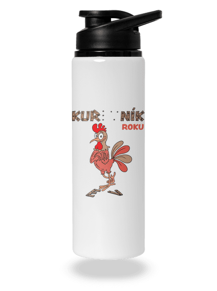 Kur(ev)ník roku lahev na vodu White