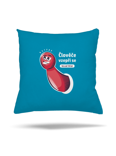 Člověče vzepři se polštář Blue Turquoise