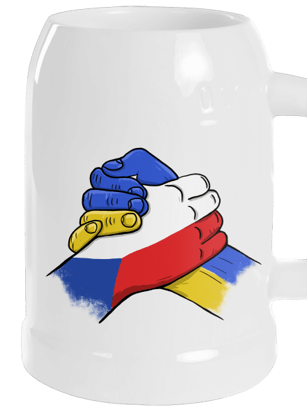 Ukrajina - Podpora půllitr White