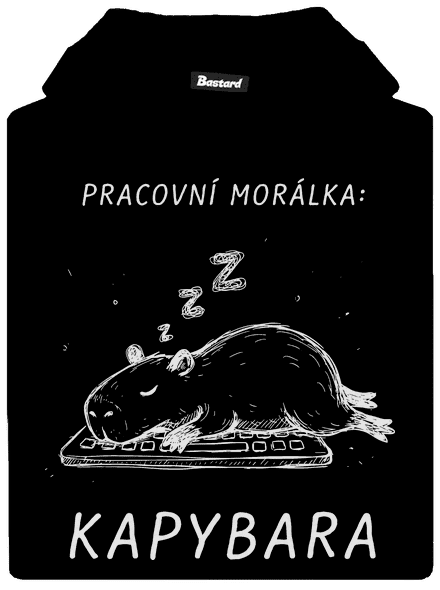 Pracovní morálka dětská mikina klokanka Black