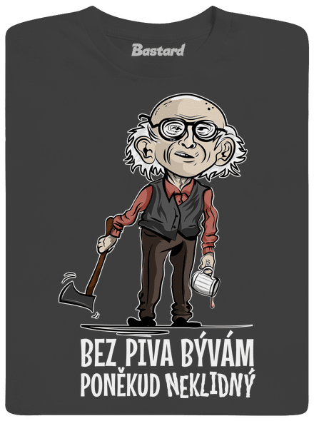 Neklidný bez piva pánské dlouhý rukáv Dark Grey