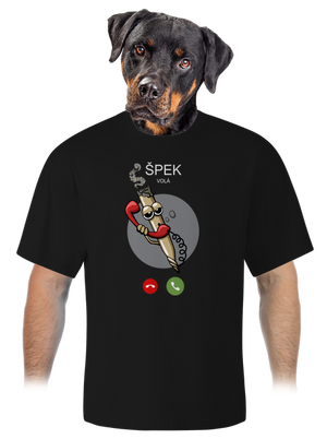 Špek volá unisex tričko oversized Black