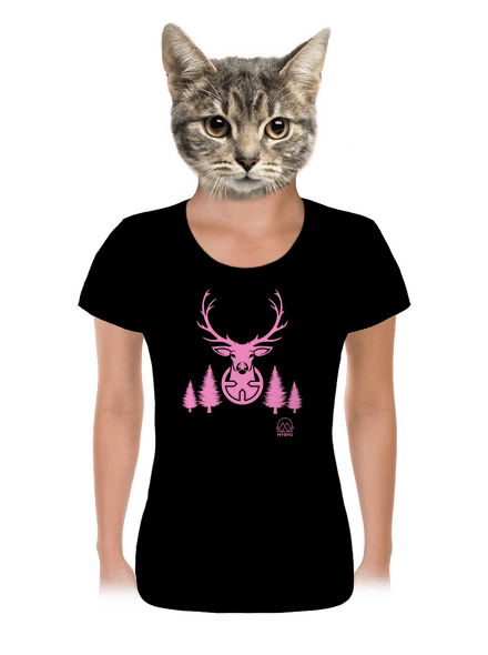 Jelen růžový dámské tričko Black