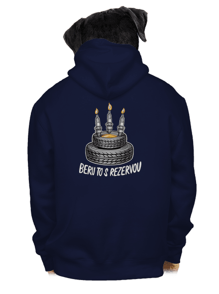 Beru to s rezervou pánská mikina na zip Navy