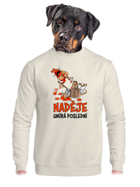 unisex mikina bez kapuce