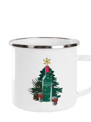 Vánoční borovička plecháček White