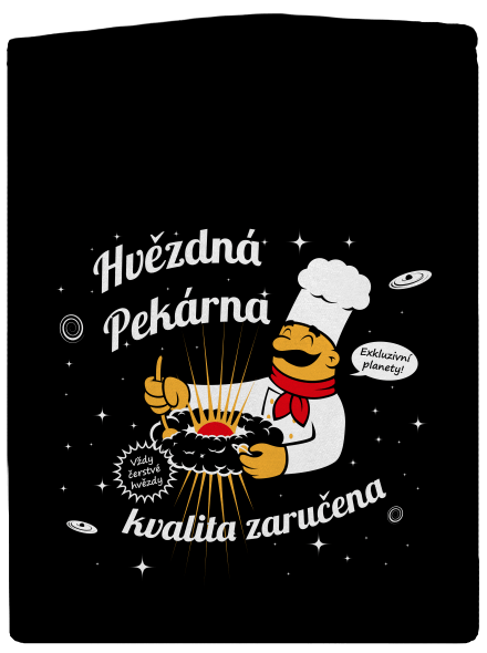 Hvězdná pekárna pánská mikina na zip Black