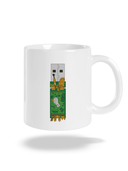 USB city klasický hrnek White