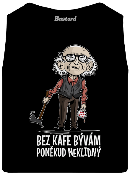Neklidný bez kafe pánské tílko Black