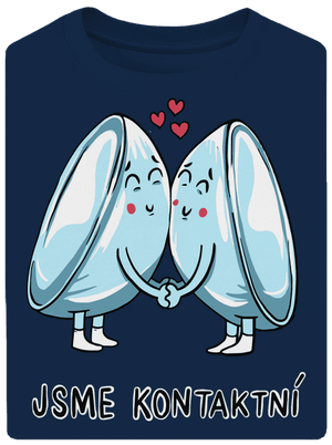 Kontaktní čočky unisex tričko oversized Midnight Blue