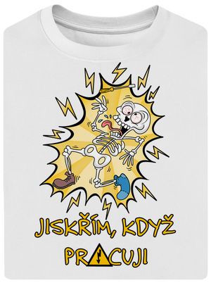 Jiskřím unisex tričko oversized White