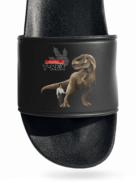 Komisař T-Rex pantofle Black
