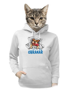Můj obranář dámská mikina klokanka White