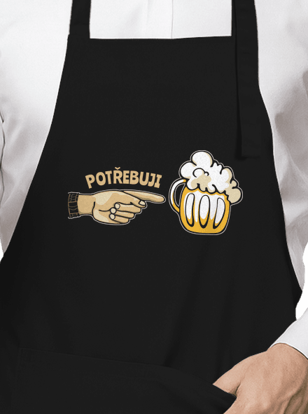 Rodinné potřeby zástěra Black