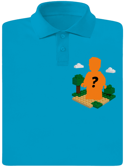 Lego postava z vlastní fotky pánská polokošile Blue Atol