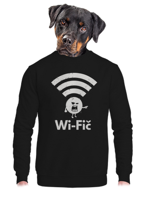 Wifič unisex mikina bez kapuce Black