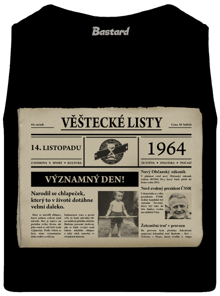 Věštecké listy pánské tílko Black