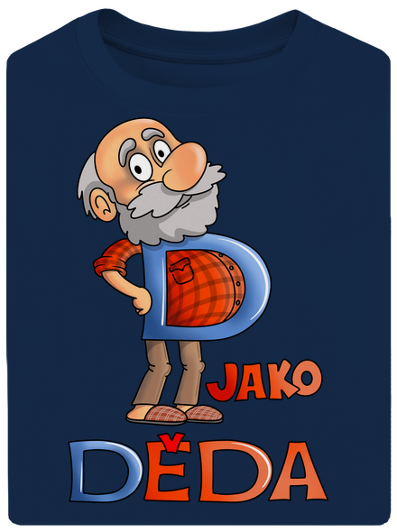 D jako děda unisex tričko oversized Midnight Blue