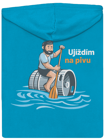 Ujíždím na pivu dámská mikina na zip Blue Atol