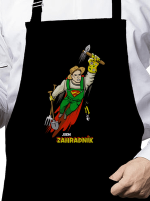 Zahradník zástěra Black