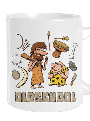 Oldschool velký hrnek White