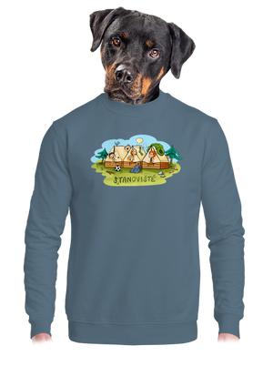 unisex mikina bez kapuce