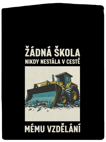 Žádná škola pánská mikina na zip Black