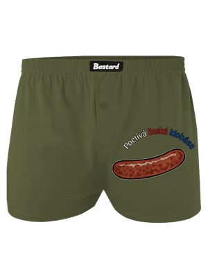 Poctivá buchta a klobása pánské trenky Khaki