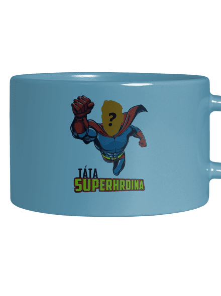 Táta superhrdina hrnek makronka Blue Macaron