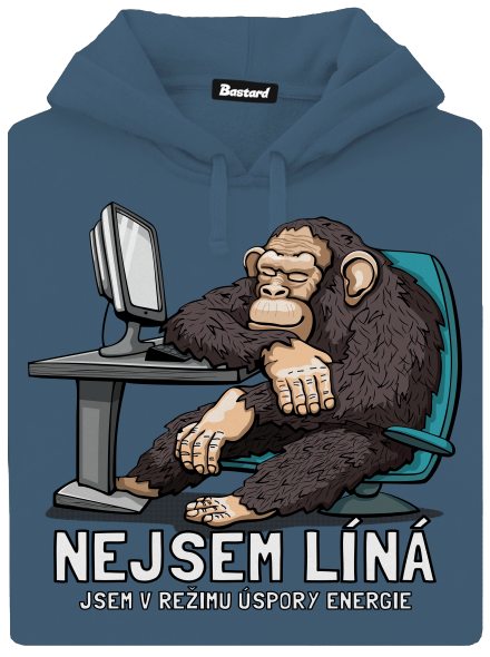 Nejsem líný dámská mikina klokanka Denim
