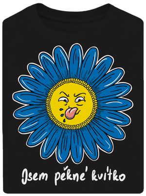 Kvítko unisex tričko oversized Black