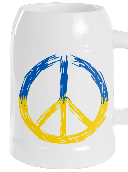 Ukrajina - Peace půllitr White