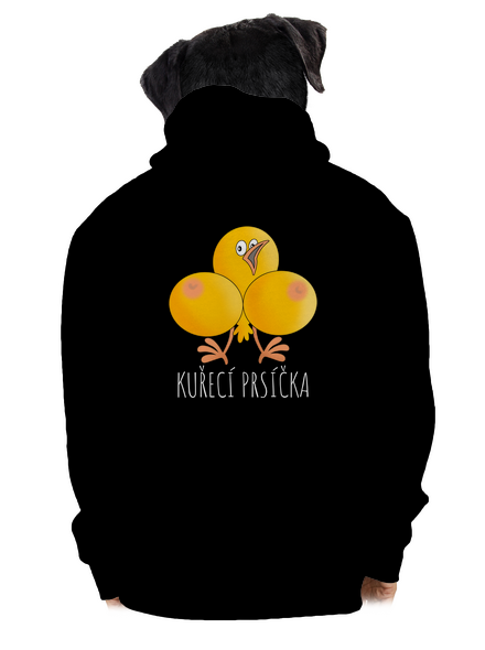 Kuřecí prsíčka pánská mikina na zip Black