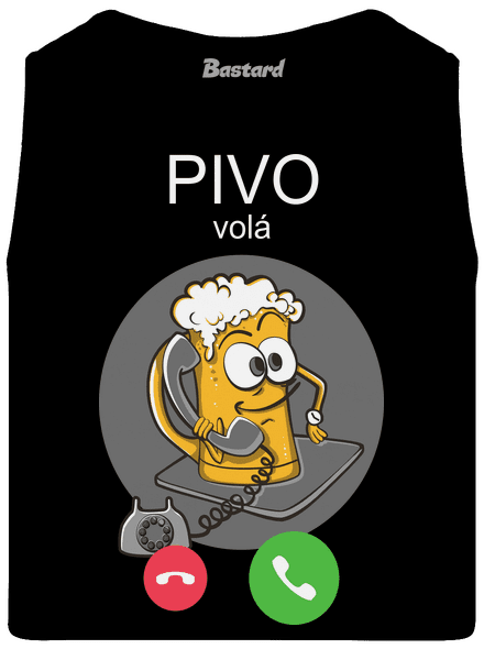 Pivo volá pánské tílko Black