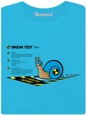 Snail test dámské tričko s lemem Blue Atol