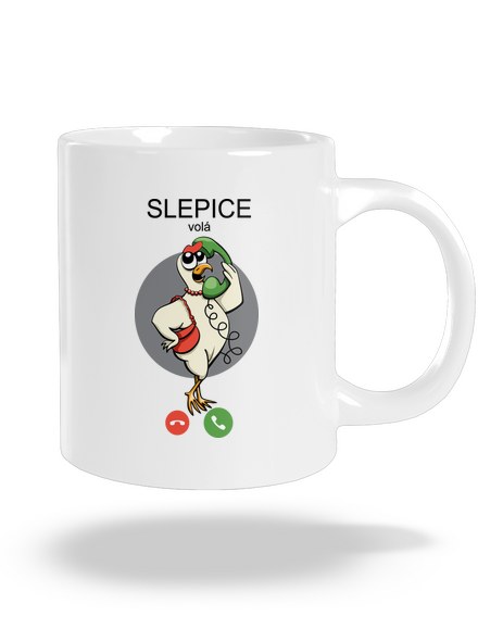 Slepice volá velký hrnek White