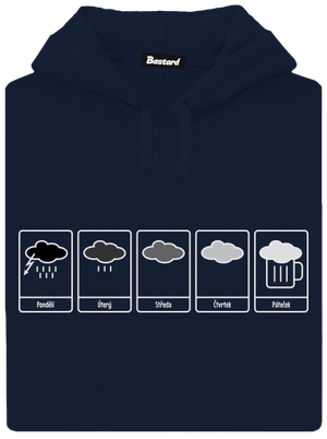 Předpověď počasí pánská mikina klokanka Navy