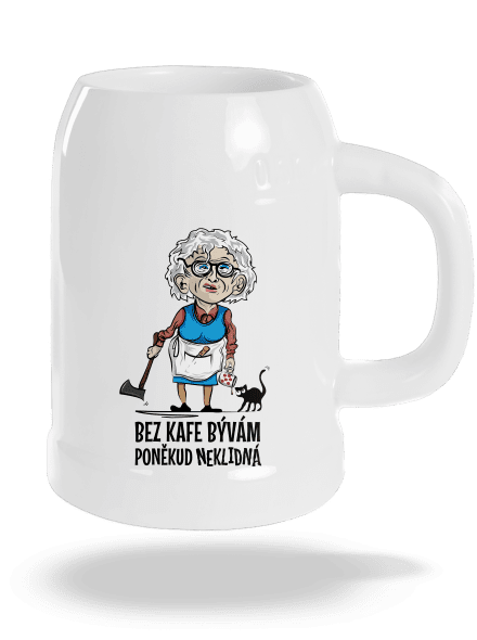 Neklidná bez kafe půllitr White