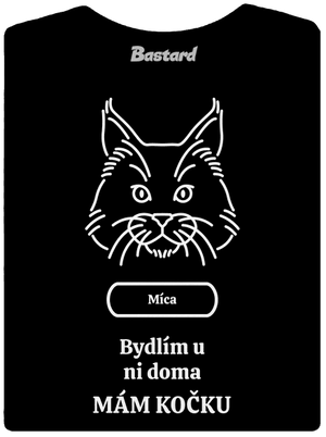 Nemůžu, mám kočku dámské tričko s lemem Black