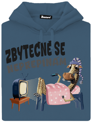 Zbytečně se nepřepínám dámská mikina klokanka Denim